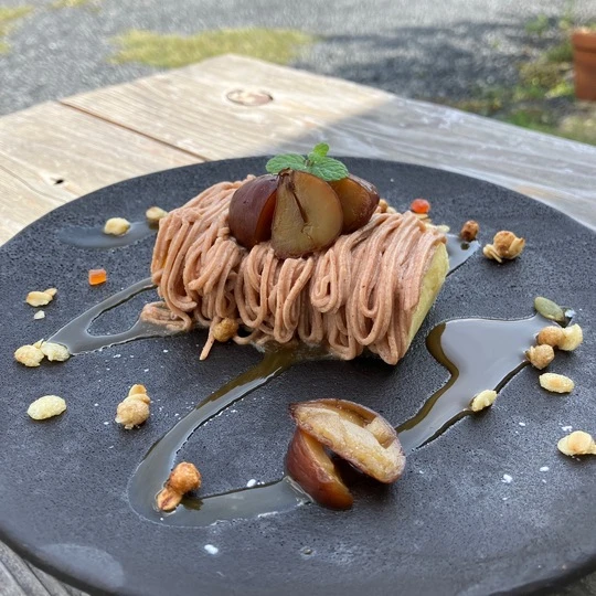 栗のチーズタルト
